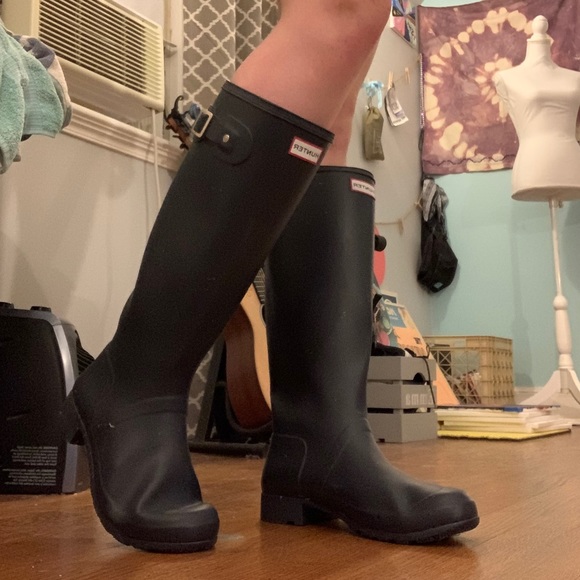 Hunter Shoes - Navy Blue Hunter Boots